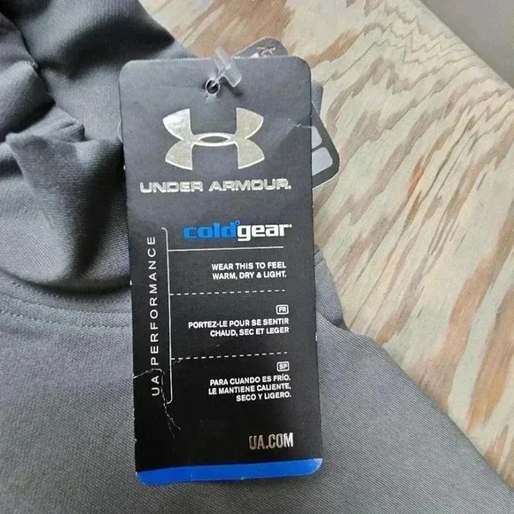 UNDER ARMOUR COLDGEAR COMPRESSION MOCK LS SHIRT GRAY STYLE# 1000512 NWT LARGE - Picture 6 of 8